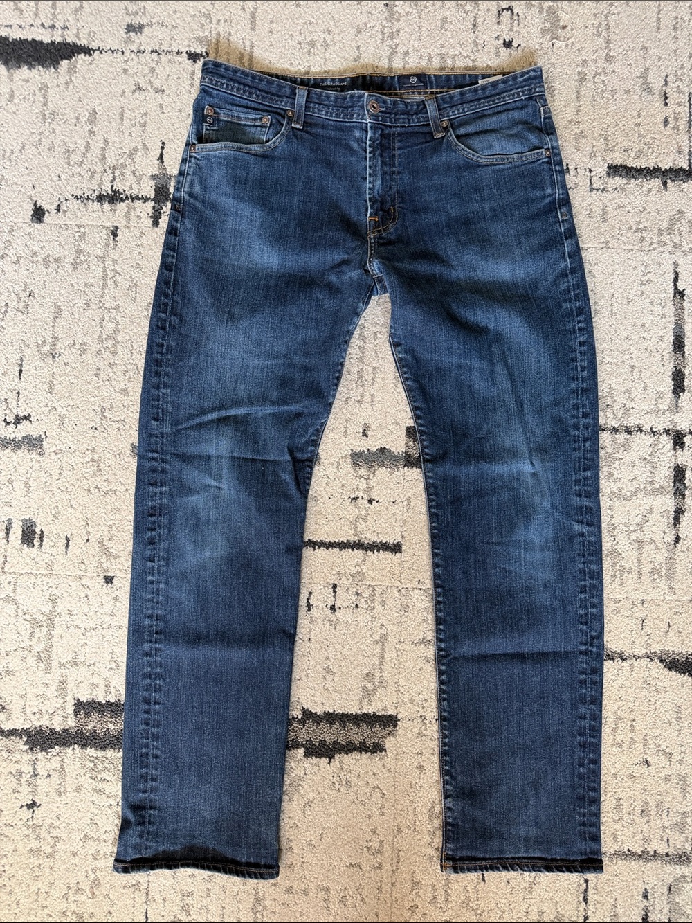 AG Men’s The Graduate Tailored Legs Dark Wash Jeans, 36x32
